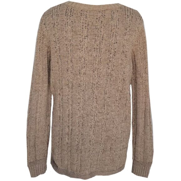 Brand New Jones New York Signature Cotton-Blend Cable Knit V-Neck Sweater - Picture 3 of 12